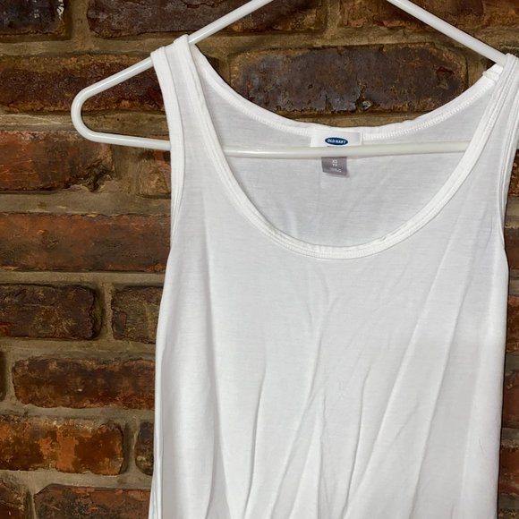 Old Navy Solid White Sleeveless Scoop Neck Tank Top Women's Size XS - Picture 2 of 7